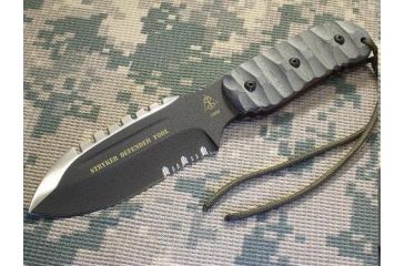 Image of Tops Knives Stryker Defender Tool, Micarta RMT Handle, Black Combo Blade TKDEFT-01