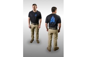 Image of Tops Knives T-Shirt, Blue/Black, Large, TS-BBLG