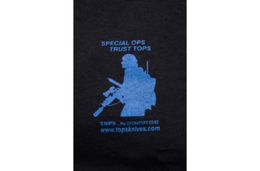 Image of Tops Knives T-Shirt, Blue/Black, Large, TS-BBLG