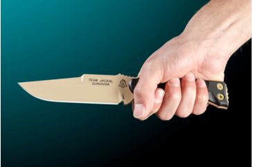 Image of Tops Knives Team Jackal 5 Survivor Series Fixed Blade Knife, Black, 5in, TMJK-5S