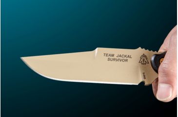 Image of Tops Knives Team Jackal 5 Survivor Series Fixed Blade Knife, Black, 5in, TMJK-5S