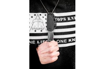 Image of Tops Knives TOPS Backup Fixed Blade Knif, 2.38 in Acid Rain 1095 RC 56-58 Blade, TBKP-02