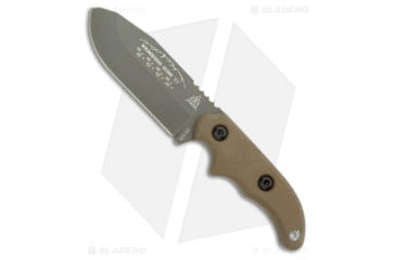 Image of TOPS Knives Wilderness Guide Fixed Blade Knife, 4.38in, 1095, Drop Point Blade, Micarta, Green Handle, Green/Gray, 8.78 inch, BHQ-194753