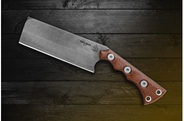 Image of TOPS Knives TOPS Nata Fixed Blade Knife, 6.50in, Acid Rain, Black Canvas/Brown Burlap Micarta TNAT-02