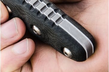 Image of Tops Knives TOPS Sling Slingsht, 6.25 in, 1095 Steel, Tumble Finish, Black Canvas Micarta Handle TSLI-01