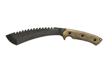Image of Tops Knives Tundra Trekker Fixed Blade Knife,9in,Tactical Stone 1095 RC 56-58 Steel Blade, Green Canvas Micarta Handle, TDTK-01