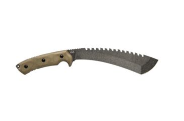 Image of Tops Knives Tundra Trekker Fixed Blade Knife,9in,Tactical Stone 1095 RC 56-58 Steel Blade, Green Canvas Micarta Handle, TDTK-01