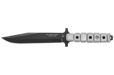 Image of TOPS Knives US Combat Fixed Blade Knife, 7.5in, 1095 RC 56-58 Steel Blade, Black Linen Micarta Handle, TPUS01