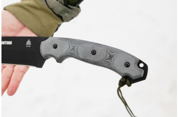 Image of TOPS Knives X16 Ginunting Fixed Blade Knife, 15.75in, 1095 Steel, Kukri, Black Linen Micarta Handle, X16G-02