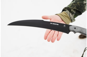 Image of TOPS Knives X16 Ginunting Fixed Blade Knife, 15.75in, 1095 Steel, Kukri, Black Linen Micarta Handle, X16G-02