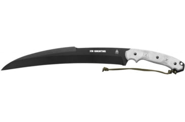 Image of TOPS Knives X16 Ginunting Fixed Blade Knife, 15.75in, 1095 Steel, Kukri, Black Linen Micarta Handle, X16G-02