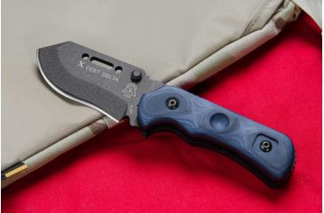 Image of Tops Knives XcEST Delta Folding Knife, Black, 3.38in, XCEST-D