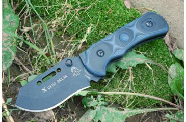 Image of Tops Knives XcEST Delta Folding Knife, Black, 3.38in, XCEST-D