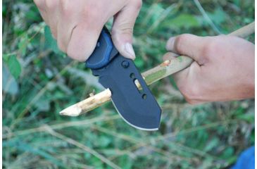 Image of Tops Knives XcEST Delta Folding Knife, Black, 3.38in, XCEST-D