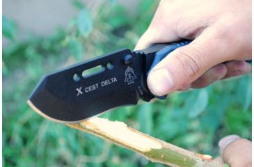 Image of Tops Knives XcEST Delta Folding Knife, Black, 3.38in, XCEST-D