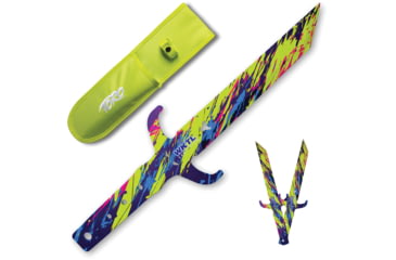 Image of Toro Knives Diablo Throwing Knives, 15.75in Overall, 8.5in 3Cr13 Blade, Graffiti Artwork SS Handle, Nylon Sheath, 82