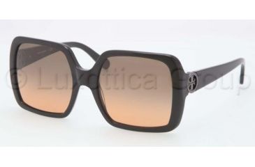 Image of Tory Burch TY 7058 TY7058 Sunglasses 501/95-5518 - Black Frame, Grey Orange Fade Lenses