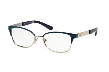 Image of Tory Burch TY1046 Eyeglass Frames 3142-50 - Dark Navy/satin Silver Frame