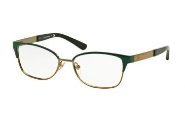 Image of Tory Burch TY1046 Eyeglass Frames 3143-50 - Garden/satin Vintage Gold Frame