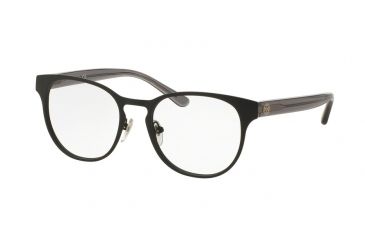Image of Tory Burch TY1048 Progressive Prescription Eyeglasses 3148-51 - Matte Black/grey Crystal Frame