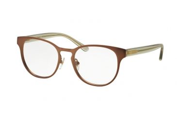Image of Tory Burch TY1048 Progressive Prescription Eyeglasses 3153-51 - Satin Brown/bottle Green Frame