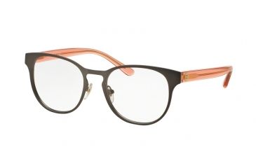 Image of Tory Burch TY1048 Progressive Prescription Eyeglasses 3154-51 - Satin Charcoal/poppy Frame