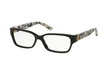 Image of Tory Burch TY2025 TY2025 Eyeglass Frames 3155-51 - Black/black White Marble Frame