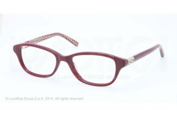 Image of Tory Burch TY2042 Bifocal Prescription Eyeglasses 1278-51 - Burgundy W T Print Frame