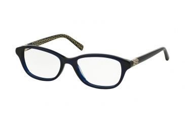 Image of Tory Burch TY2042 Bifocal Prescription Eyeglasses 1304-51 - Navy W T Print Frame