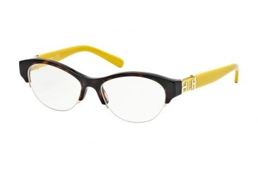 Image of Tory Burch TY2046 Bifocal Prescription Eyeglasses 1342-49 - Dark Tortoise/mustard Frame