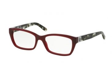 Image of Tory Burch TY2049 Bifocal Prescription Eyeglasses 1361-53 - Milky Cabernet Grey Tortoise Frame