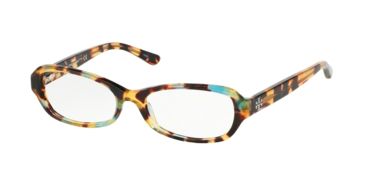 Image of Tory Burch TY2051 Single Vision Prescription Eyeglasses 1329-49 - Blue Tortoise Geyser Frame