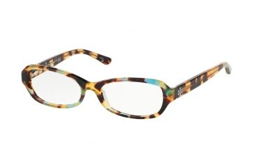 Image of Tory Burch TY2051A Single Vision Prescription Eyeglasses 1329-51 - Blue Tortoise Geyser Frame