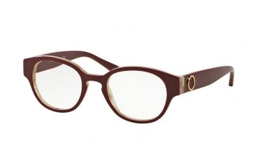 Image of Tory Burch TY2057 Bifocal Prescription Eyeglasses 1493-47 - Bordeaux Horn/bordeaux Frame