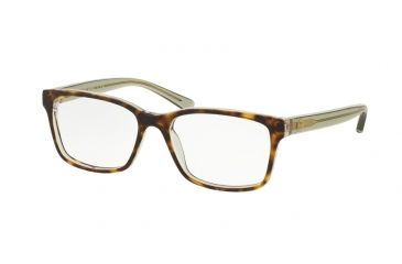 Image of Tory Burch TY2064 Bifocal Prescription Eyeglasses 1561-50 - Crystal Tortoise/bottle Green Frame