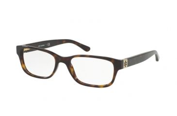 Image of Tory Burch TY2067 Single Vision Prescription Eyeglasses 1378-50 - Dark Tortoise Frame