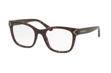 Image of Tory Burch TY4003 Single Vision Prescription Eyeglasses 1378-49 - Dark Tortoise Frame