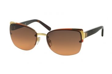 Image of Tory Burch TY6034 Sunglasses 302695-58 - Gold Orange Frame, Grey Orange Gradient Lenses
