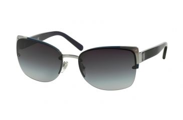 Image of Tory Burch TY6034 Sunglasses 302711-58 - Silver Navy Frame, Grey Gradient Lenses