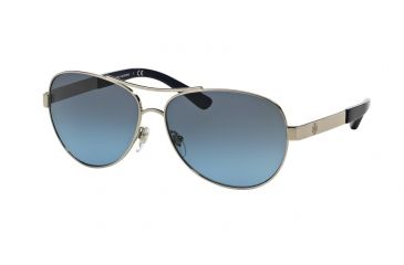 Image of Tory Burch TY6047 Single Vision Prescription Sunglasses TY6047-31618F-59 - Lens Diameter 59 mm, Frame Color Silver