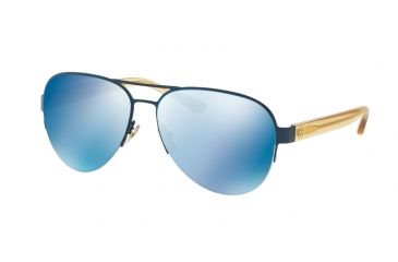 Image of Tory Burch TY6048 Progressive Prescription Sunglasses TY6048-314755-59 - Lens Diameter 59 mm, Frame Color Matte Blue/pinot