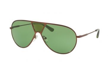 Image of Tory Burch TY6050 Sunglasses 31882-62 - Bottle Green/bronze Frame, Green Solid Lenses