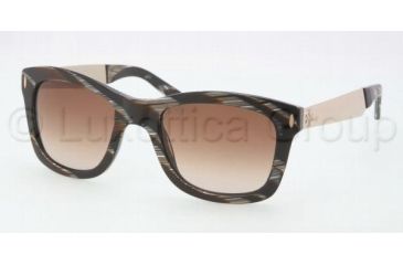 Image of Tory Burch TY7042 TY7042 Single Vision Prescription Sunglasses TY7042-706-13-5221 - Lens Diameter 52 mm, Frame Color Black Horn