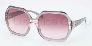 Image of Tory Burch TY7051 TY7051 Sunglasses 11288H-5815 - Grey Rose Striped Frame, Burgundy Gradient Lenses