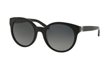 Image of Tory Burch TY7079 TY7079 Sunglasses 1377T3-54 - Black Frame, Grey Gradient Polarized Lenses