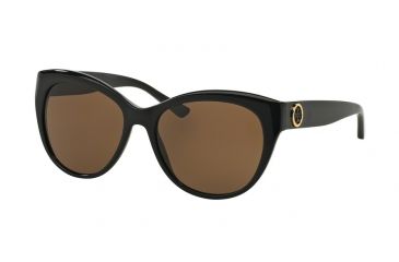 Image of Tory Burch TY7084A Sunglasses 131273-55 - Black Frame, Brown Solid Lenses