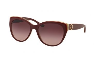 Image of Tory Burch TY7084A Sunglasses 14938H-55 - Bordeaux Horn/bordeaux Frame, Burgundy Gradient Lenses