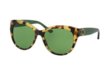 Image of Tory Burch TY7084A Sunglasses 149571-55 - Tokyo Tort/bottle Green Frame, Green Solid Lenses