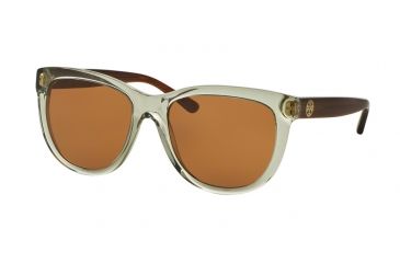 Image of Tory Burch TY7091 Bifocal Prescription Sunglasses TY7091-154573-55 - Lens Diameter 55 mm, Frame Color Crystal Bottle Green/amber