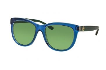 Image of Tory Burch TY7091 Bifocal Prescription Sunglasses TY7091-15482-55 - Lens Diameter 55 mm, Frame Color Blue Crystal/racing Green